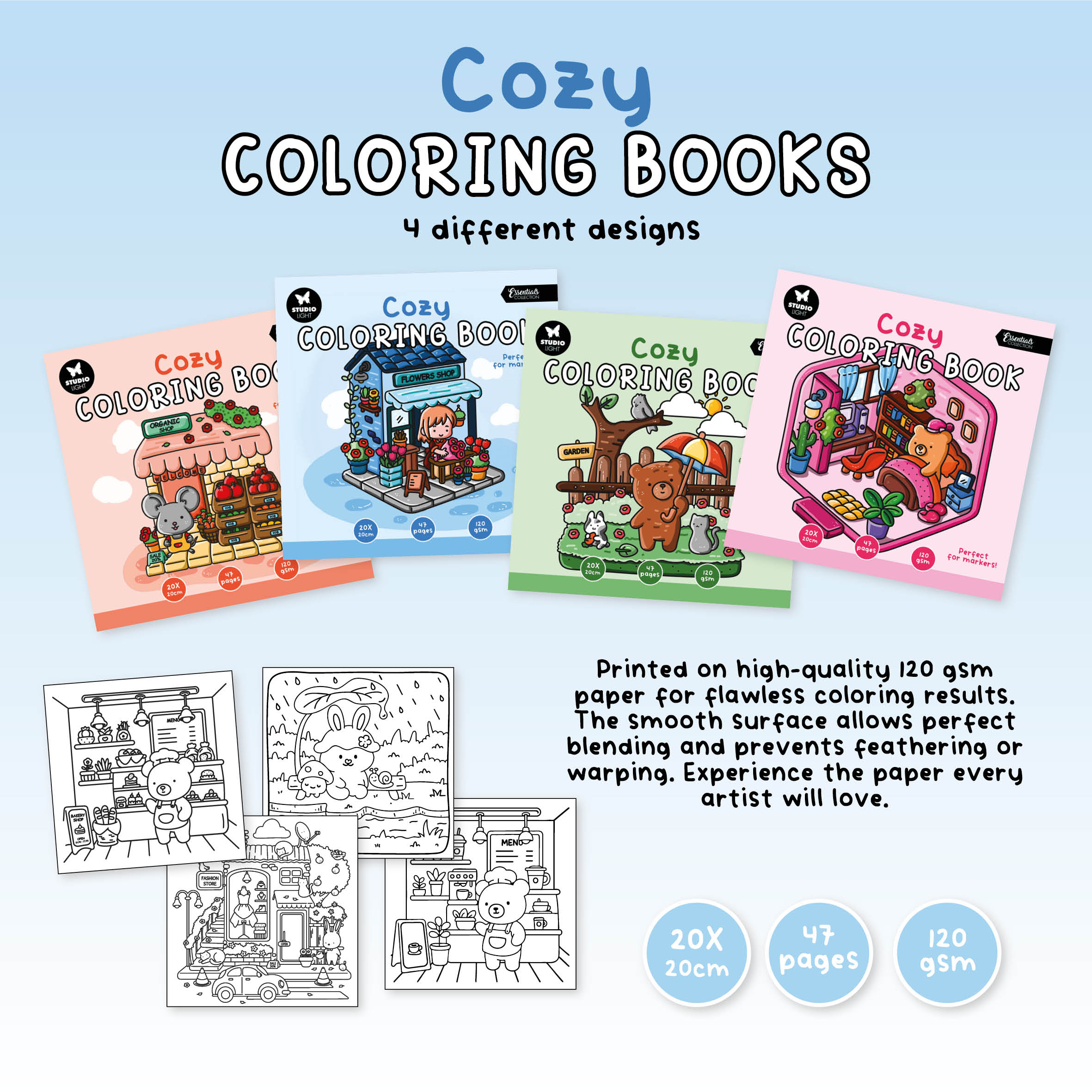 6 Essentials Coloring Studio Light - Essentials - Coloring Book - Cozy - 02